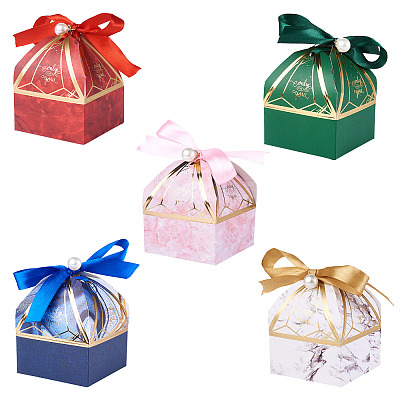 30 Sets 5 Colors Creative Portable Foldable Paper Box CON-MB0001-16-1