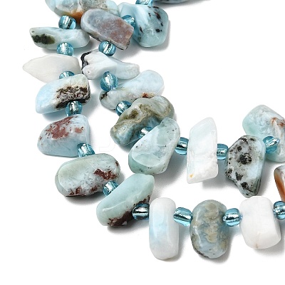 Natural Larimar Beads Strands G-L649-A07-01-1
