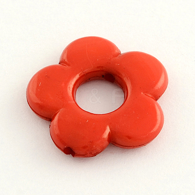 Opaque Acrylic Flower Bead Frames X-SACR-Q099-M67-1