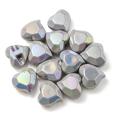 UV Plating Rainbow Iridescent Acrylic Beads OACR-P010-03F-1