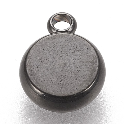 304 Stainless Steel Pendant Cabochon Settings STAS-K202-03B-B-1