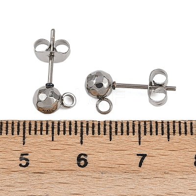 304 Stainless Steel Stud Earring Findings STAS-A119-06P-1