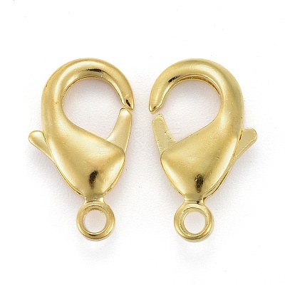 Brass Lobster Claw Clasps X-KK-903-G-NF-1