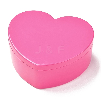 Heart Plastic Jewelry Boxes OBOX-F006-09D-1