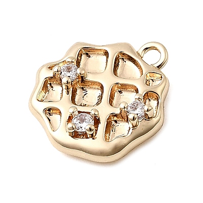 Brass Micro Pave Cubic Zirconia Charms LS-KK-P337-03D-G-1