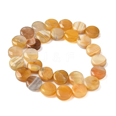 Natural Yellow Botswana Agate Beads Strands G-F790-H04-04-1