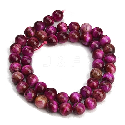 Grade AB Natural Tiger Eye Beads Strands X-G-F591-18-8mm-05-1