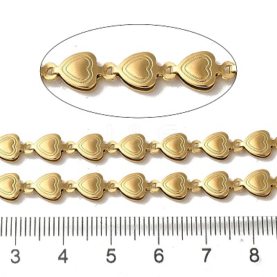 Ion Plating(IP) 304 Stainless Steel Heart Link Chains CHS-Q006-08G-1