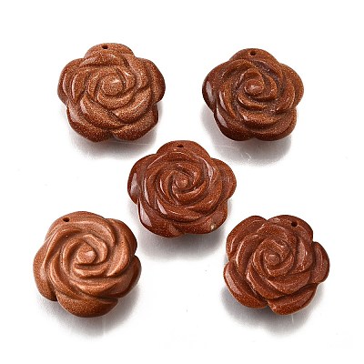 Synthetic Goldstone Carved Pendants G-S390-03D-1