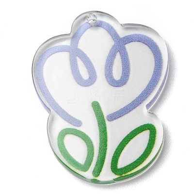 Transparent Acrylic Pendants MACR-Q160-02F-1