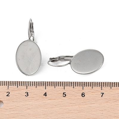 Non-Tarnish 304 Stainless Steel Hoop Earrings Findings STAS-K278-08A-P-1