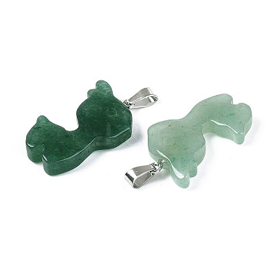 Natural Green Aventurine Pendants G-T144-11I-1