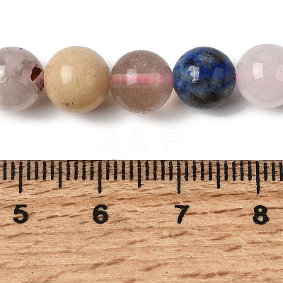 Natural Mixed Gemstone Beads Strands G-L653-C01-8mm-1