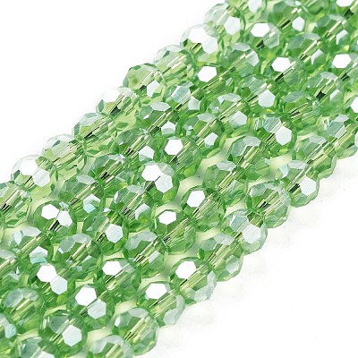 Electroplate Transparent Glass Beads Strands EGLA-A035-T6mm-A09-1