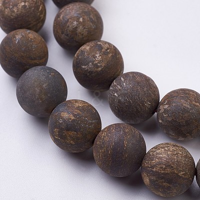 Natural Bronzite Bead Strands G-J376-32-10mm-1