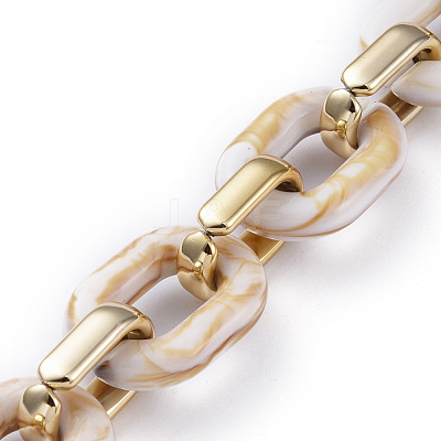 Handmade Acrylic Cable Chains AJEW-JB00658-01-1