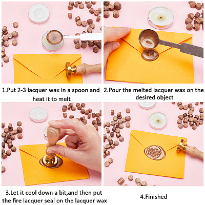 100Pcs Octagon Sealing Wax Particles DIY-CP0009-40A-1