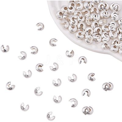 Brass Crimp Beads Covers KK-PH0004-19S-NF-1