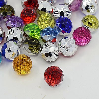 Acrylic Rhinestone Buttons BUTT-J005-M-1