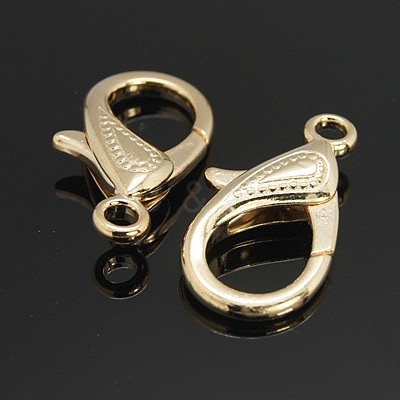 Zinc Alloy Lobster Claw Clasps PALLOY-D008-KCG-1