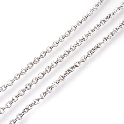 Non-Tarnish 3.28 Feet 304 Stainless Steel Cable Chains X-CHS-R002-0.5mm-1