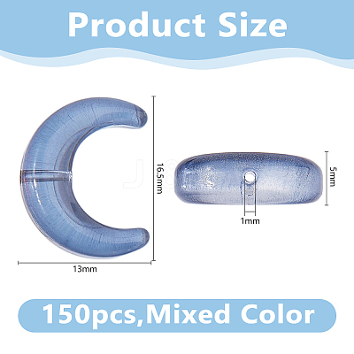 150Pcs Transparent Glass Beads GLAA-DC0001-58-1