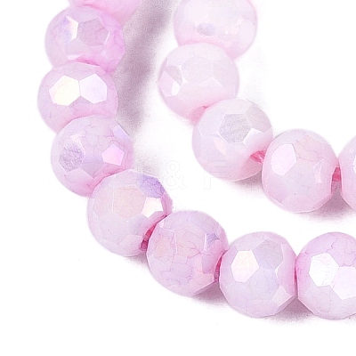 Anti-Tarnish Electroplate Glass Beads Strands EGLA-ZX010-4mm-05-1