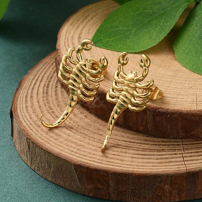304 Stainless Steel Stud Earrings EJEW-Z081-03G-1