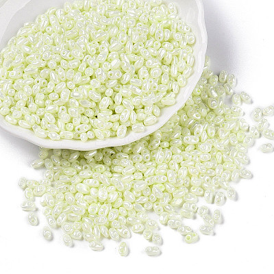 Opaque Colours Luster Glass Seed Beads SEED-T006-02J-1