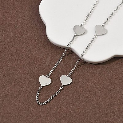 304 Stainless Steel Link Chain Necklaces for Women Men NJEW-K292-01F-P-1