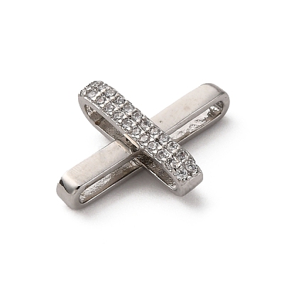 Brass Micro Pave Cubic Zirconia Pendants KK-Q070-01E-P-1