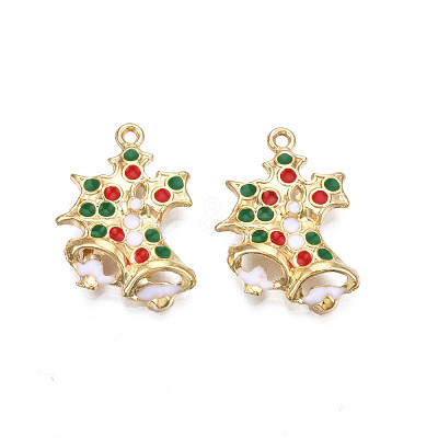Rack Plating Alloy Enamel Pendants ENAM-N055-134-1