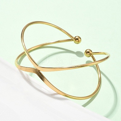 304 Stainless Steel Cuff Bangles BJEW-L682-033G-1