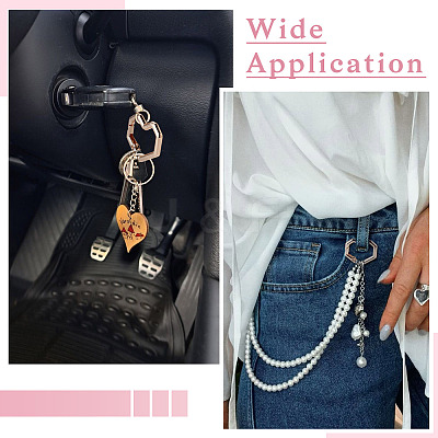 6Pcs Heart Alloy Spring Gate Rings FIND-TA0011-14A-1