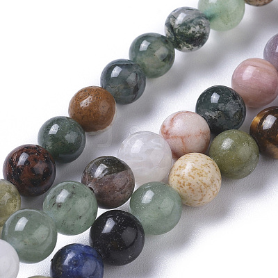 Natural Mixed Gemstone Beads Strands G-F668-08-6mm-1
