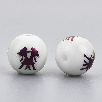 Electroplate Glass Beads LS-EGLA-S178-11D-07-1