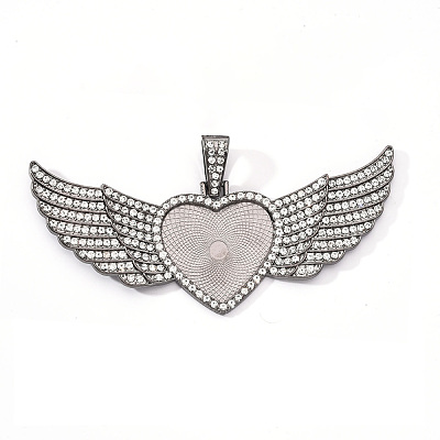 Alloy Pendant Cabochon Settings PALLOY-S107-001B-RS-1