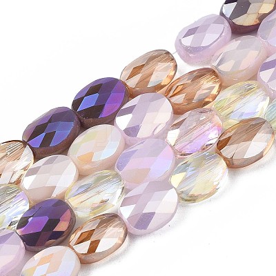 Electroplate Glass Beads Strands X-EGLA-S194-17A-1
