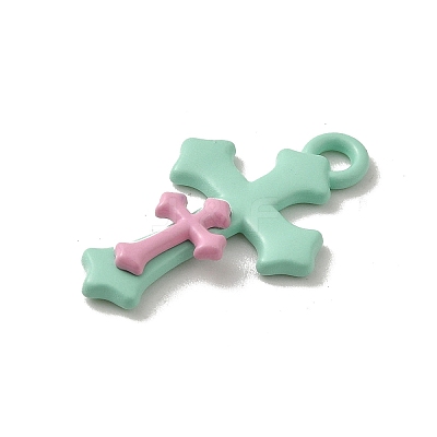 Spray Painted Aloy Pendant FIND-Z043-09B-1