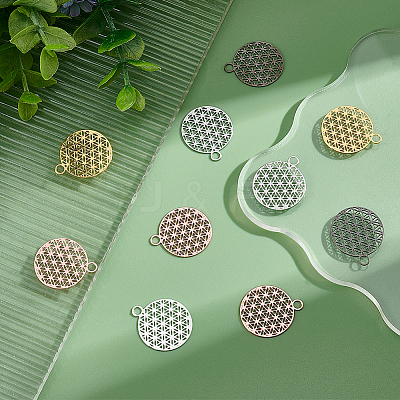 20Pcs 5 Colors Brass Pendants KK-HY0001-47-1