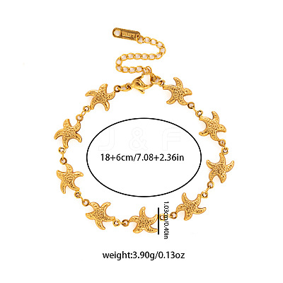 304 Stainless Steel Link Bracelets for Women FS-WGCA705-05-1