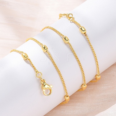 Brass Satellite Chains Necklaces for Women NJEW-D302-67G-1