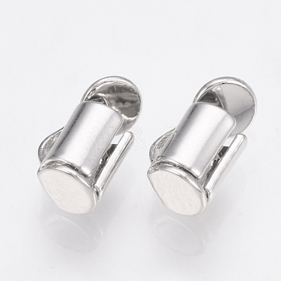Brass Slide On End Clasp Tubes X-KK-Q747-11A-P-1