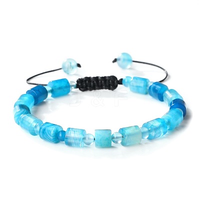 Bohemian Style Natural Banded Agate/Striped Adjustable Braided Bracelets for Women JX4238-5-1