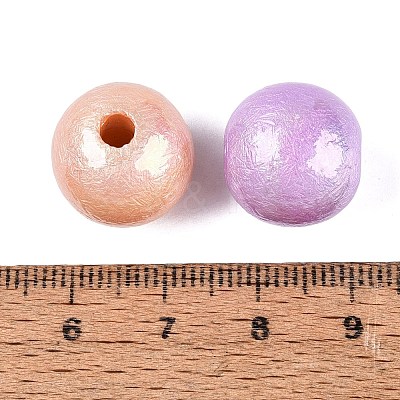 Luminous UV Plating Opaque Acrylic Beads OACR-Q204-14-1