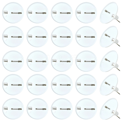 80Pcs Plastic Brooch Base Settings KY-SC0002-39B-1