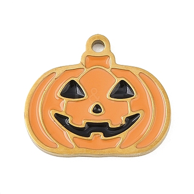 Halloween 304 Stainless Steel Enamel Pendants LS-FIND-I068-01G-06-1