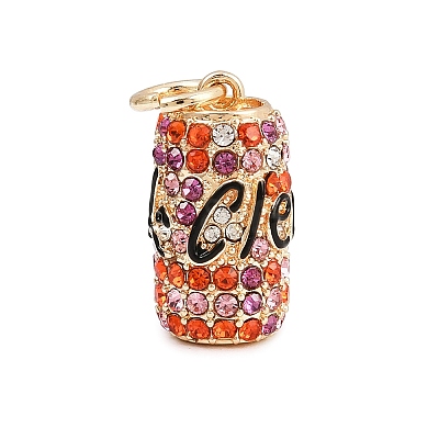 Brass Rhinestone Pendants KK-B145-02G-01-1