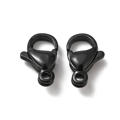 Spray Painted 304 Stainless Steel Lobster Claw Clasps STAS-R120-01D-02-1