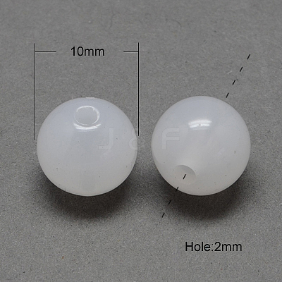 Imitation Jade Acrylic Beads SACR-S188-10mm-11-1